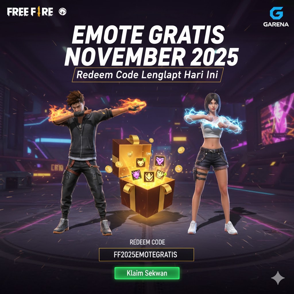 Emote Gratis Free Fire November 2025: Redeem Code Lengkap Hari Ini