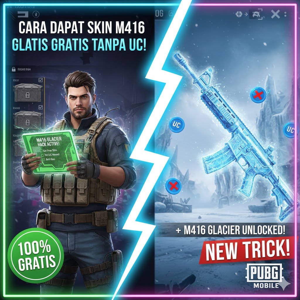 Cara Dapat Skin M416 Glacier Gratis Tanpa UC di PUBG Mobile 2025!
