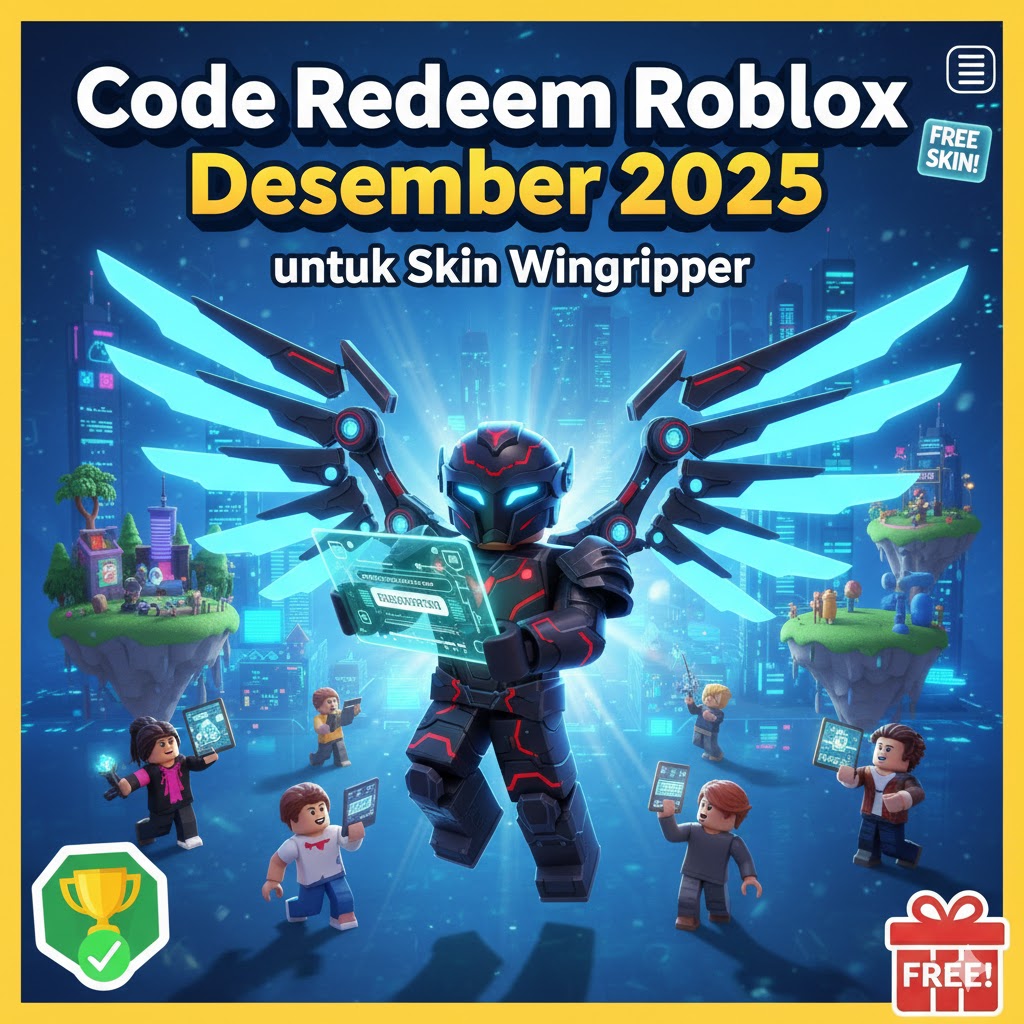 Code Redeem Roblox Desember 2025 untuk Skin Wingripper