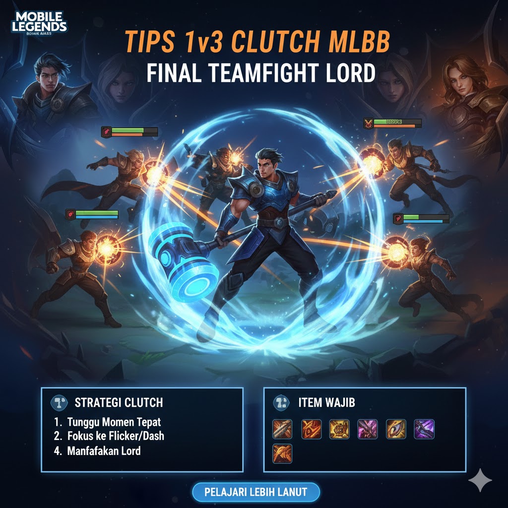 Tips 1v3 Clutch MLBB Final Teamfight Lord!