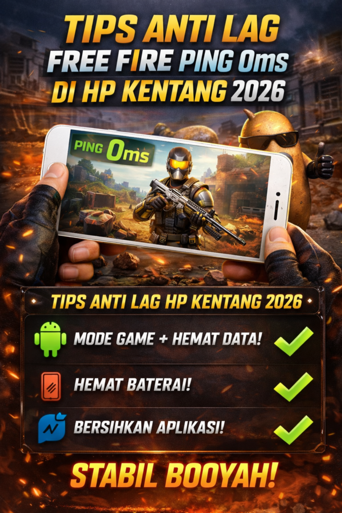 Tips Anti Lag Free Fire Ping 0ms di HP Kentang 2026: Stabil Booyah!